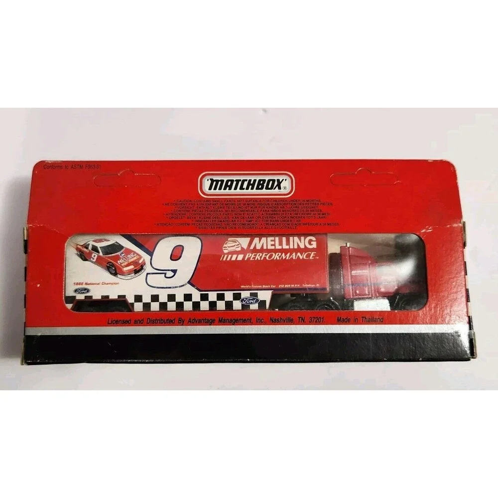 1992 Matchbox Superstar Transporters #9 Bill Elliott Melling Racing Limited Edit